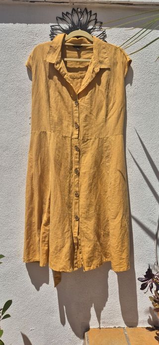 Vestido Cortefiel Amarillo Talla XXL