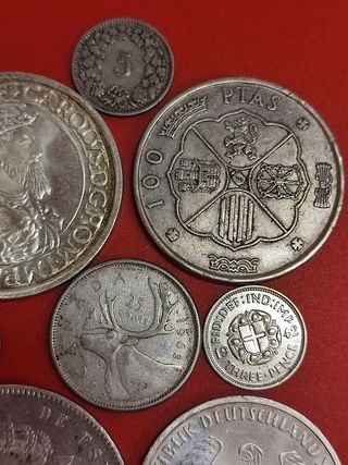 8 Monedas de Plata de Colección