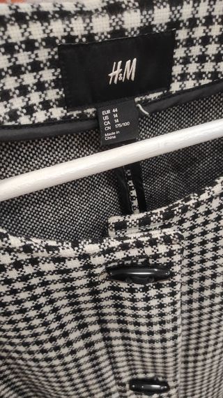 Abrigo H&M cuadros Talla 44