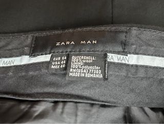Traje Zara Lana Negro Hombre