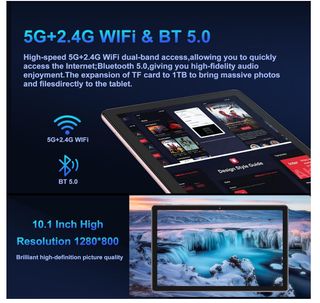 Tablet Oangcc A15 10 Pollici Oro/Rosa