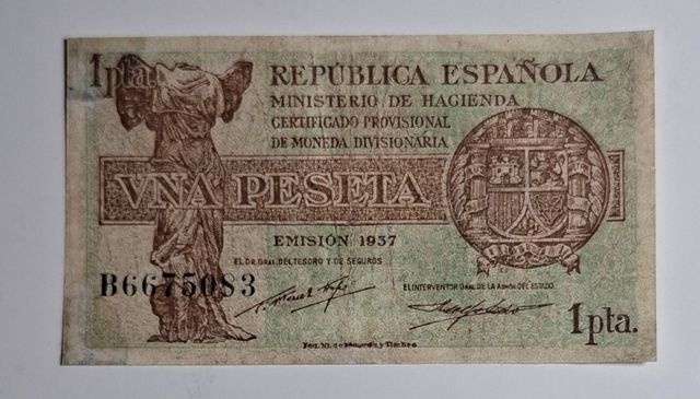 1 Peseta 1937 Republica serie B667