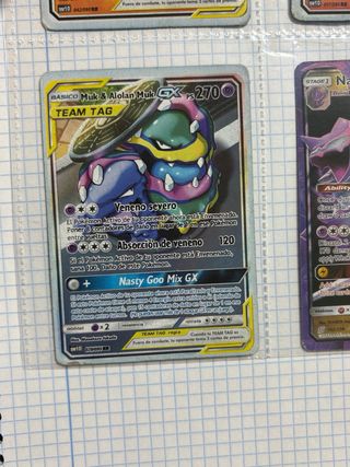 Lote 4 cartas Pokémon Team Tag GX