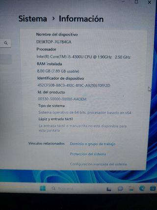 Ordenador Portátil  Lenovo ThinkPad i5 .