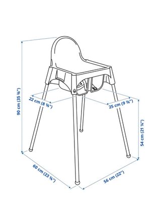 Trona IKEA ANTILOP blanca