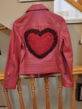 Chaqueta Stradivarius Roja Piel