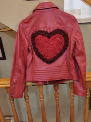Chaqueta Stradivarius Roja Piel