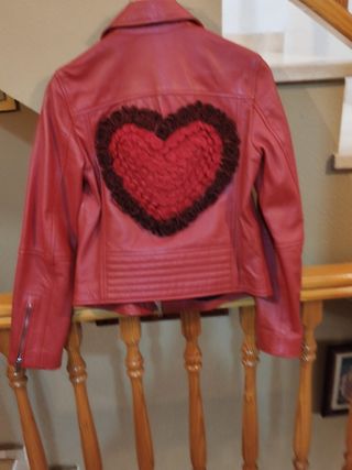 Chaqueta Stradivarius Roja Piel