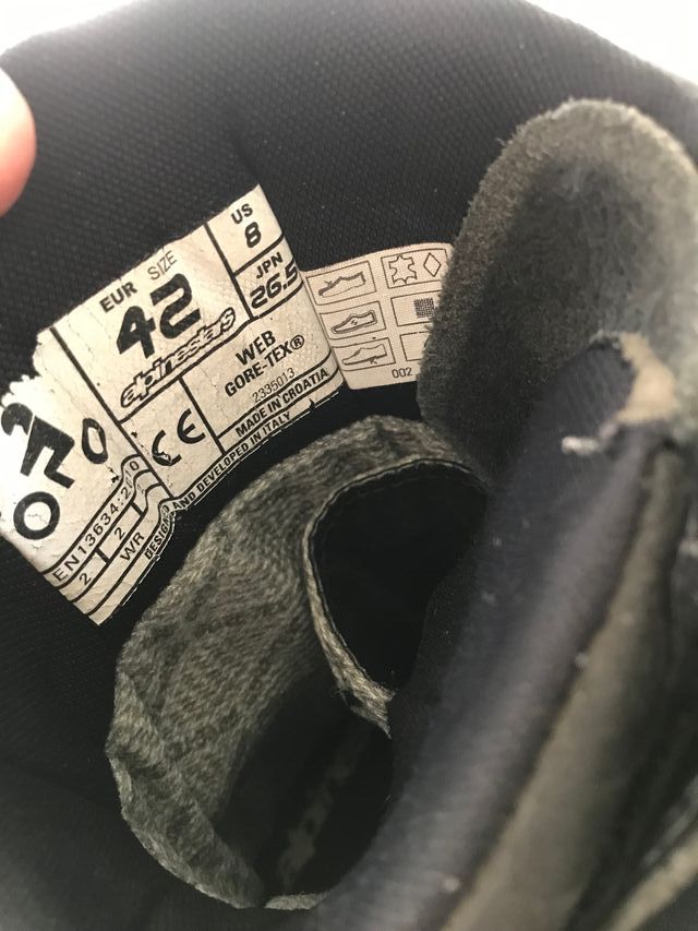 Botas Moto Alpinestars Web Gore-Tex T42