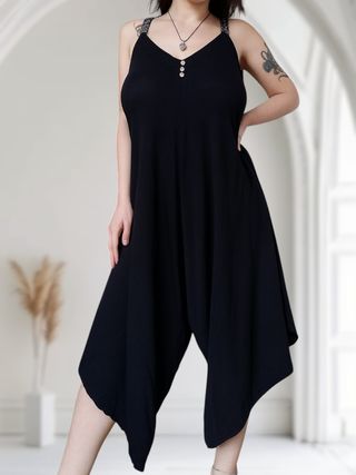 Mono Palazzo Negro Tirantes Anchos