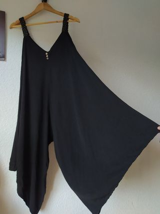 Mono Palazzo Negro Tirantes Anchos