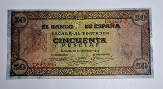 50 Pesetas 1938 Serie D882