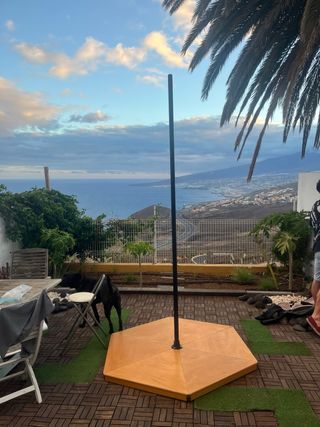 Barra Pole Dance Exterior con Base Hexagonal