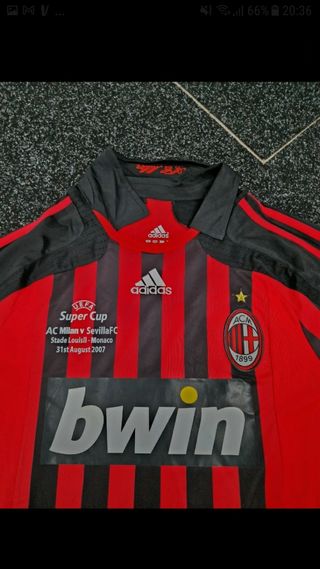 Camiseta AC Milan 2007 Adidas Super Cup campeones
