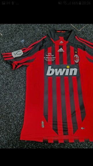 Camiseta AC Milan 2007 Adidas Super Cup campeones