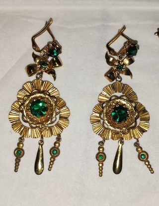 Conjunto Baturra chapado de oro 