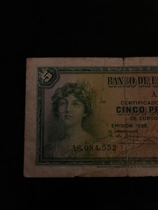 Billete 5 Pesetas Banco de España 1935