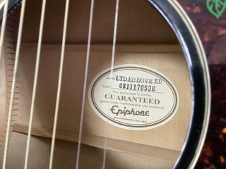 guitarra acustica epiphone ltd ed dove eb