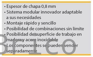 Conjunto Taller 8 Módulos S/Acero Inox Alyco 192838