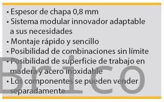 Conjunto Taller 4 Módulos S/Acero Inox Alyco 199006