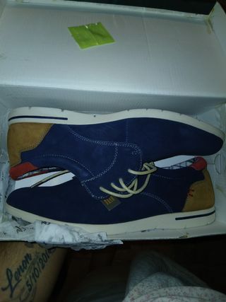 Zapatos de hombre nuevos azul y marrón