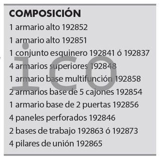 Conjunto Taller 8 Módulos S/Acero Inox Alyco 192838