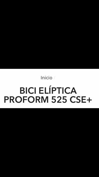 Elíptica Pro-Form Nueva