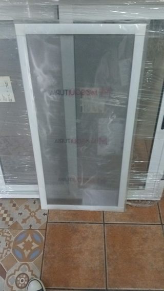 Ventana corredera aluminio 2 hojas, con mosquitera