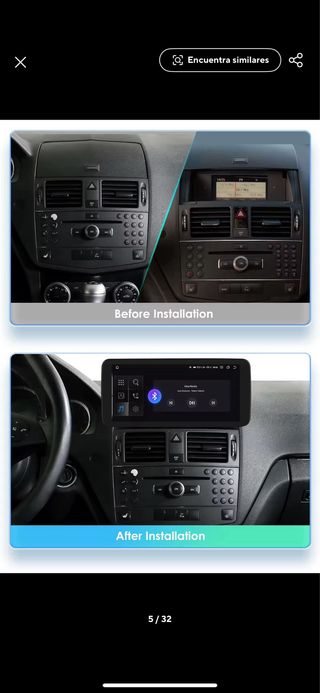 Pantalla Carplay para Mercedes Benz W204 S204