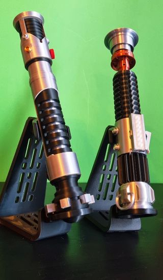 Lote Espadas Sables Laser Obi Wan + Soportes