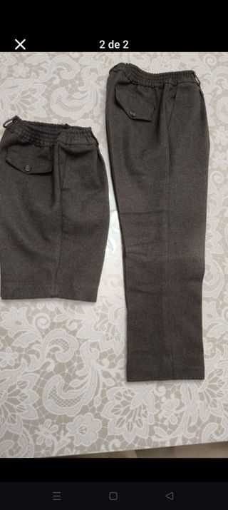 Pantalones uniforme gris