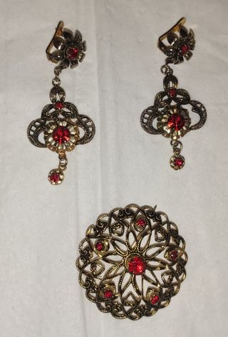 Conjunto Baturra Oro y Rojo