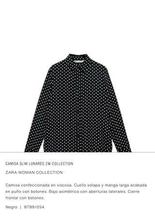 Camisa Zara lunares M
