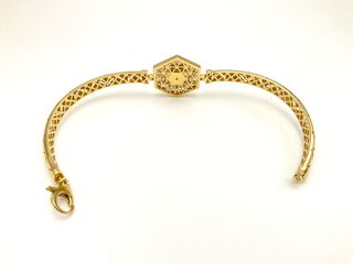 brazalete oro 18k con circonita