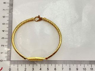 brazalete oro 18k con circonita