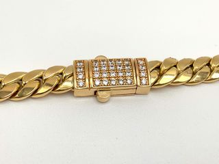 cadena oro 18k con circonita 25cm