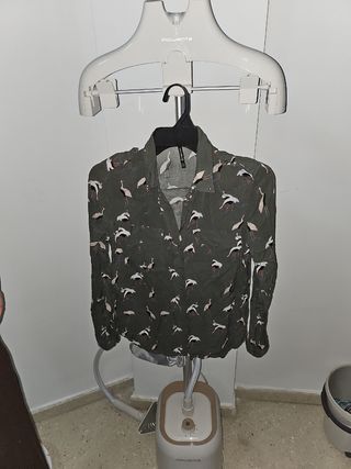 Camisa vintage estampada verde