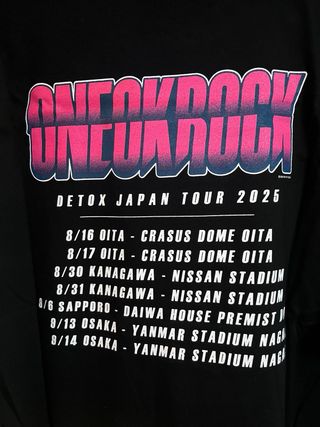 Camiseta y pulsera ONE OK ROCK 2025 Detox Japan XL