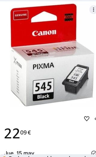 Lote 5 tintas Canon PIXMA 545 y 546