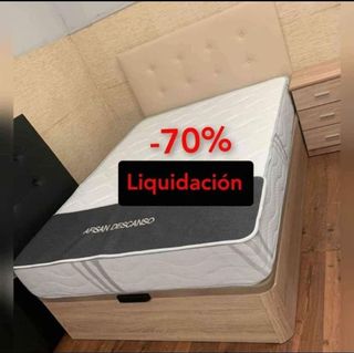 Cama Completa Beige y Marrón