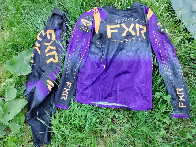 Completo Motocross FXR Viola e Nero