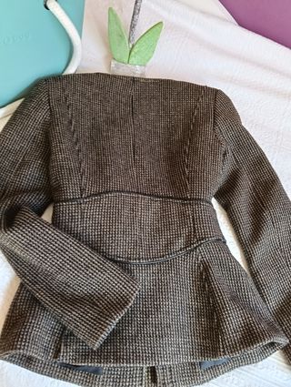 Abrigo Zara Basic Marrón y Beige