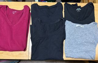 Lote 5 Camisetas Manga Larga Talla S