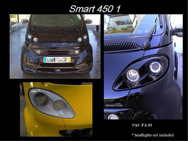 Coppi di fanali anteriori e supporti Smart Fortwo