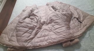 Chaquetón pelo sintético beige