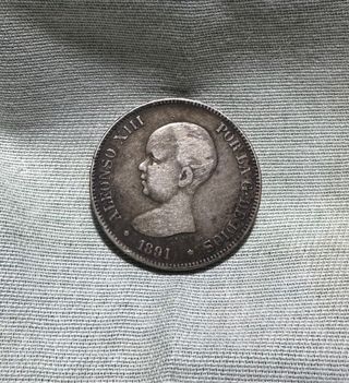Alfonso XIII e Alfonso XII 5 Peseta Moneda
