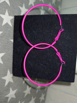 Pendientes Aro Stradivarius Rosa