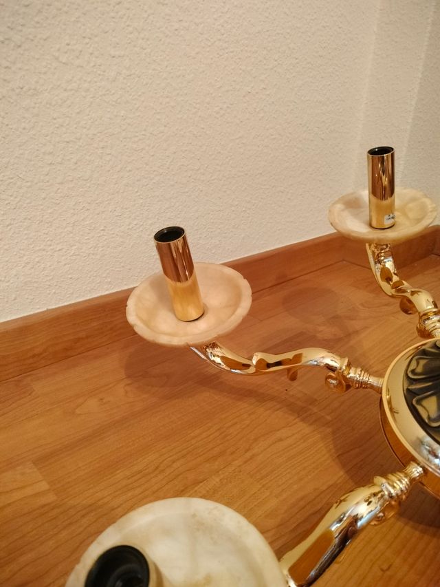 Lámpara de techo bronce antigua