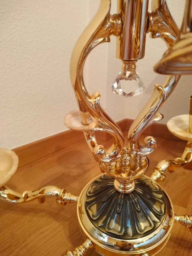 Lámpara de techo bronce antigua