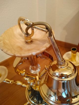 Lámpara de techo bronce antigua